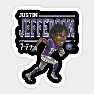 Justin Jefferson Minnesota Cartoon Sticker